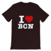 T-shirt I LOVE BCN bordeaux