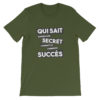 T-shirt vert militaire Qui sait garder son secret connaît le chemin du succès