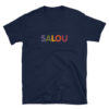 T-shirt SALOU multicolore - Tee shirt bleu marine Homme / Femme