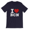 T-shirt I LOVE BCN bleu marine