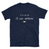 T-shirt Je ne crie pas, Je suis italienne - Tee-shirt bleu marine
