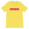 T-shirt jaune PIZZA BEL FRITE - Tee-shirt homme / femme