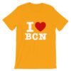 T-shirt I LOVE BCN jaune