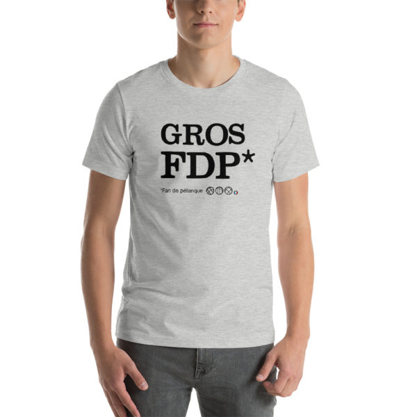 T-shirt humour GROS FDP (fan de pétanque) - Tee-shirt Homme gris