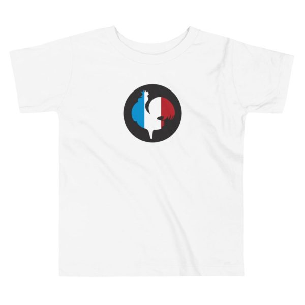 Tee-shirt enfant blanc, coq de France bleu blanc rouge