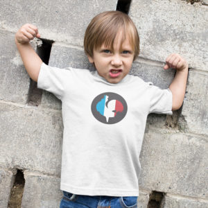 Tee-shirt enfant coq de France bleu blanc rouge