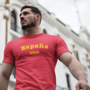 T-shirt rouge homme ESPAÑA devise Plus Ultra
