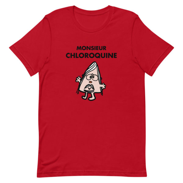 T-shirt Monsieur Chloroquine rouge