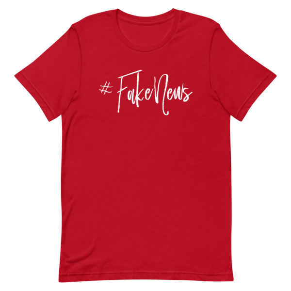 Tee shirt Fake News couleur rouge