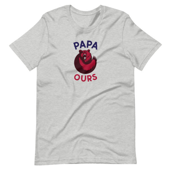 T-shirt gris Papa Ours - Cadeau d'anniversaire pour papa