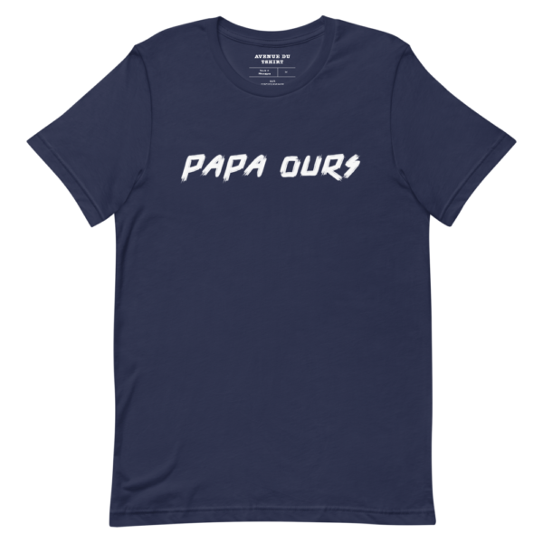 Cadeau d'anniversaire T-shirt PAPA OURS bleu marine