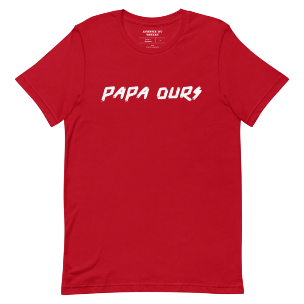 Cadeau d'anniversaire T-shirt PAPA OURS rouge