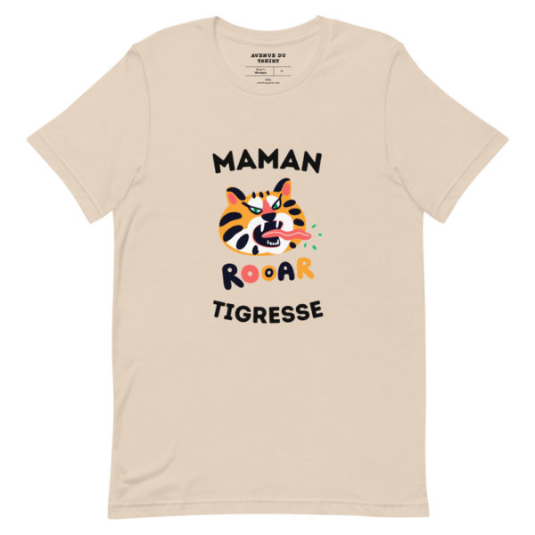 Cadeau T-Shirt Beige Maman Tigresse - Anniversaire, Fête des Mères, Noël