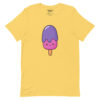 T-Shirt design jaune PURPLE ICE CREAM STICK pour homme /femme